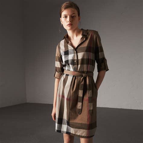 ladies burberry shirt dress